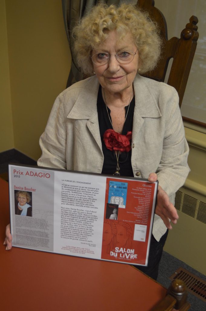 Prix Adagio pour célébrer le talent de Denise Boucher La Nouvelle Union et L’Avenir de l’Érable