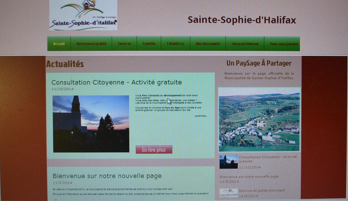 Un nouveau site  pour SainteSophied’Halifax La Nouvelle Union et
