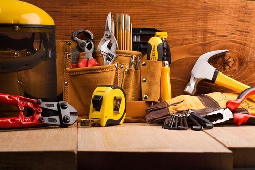 entretien à domicile et travail d'outils de bricolage, équipements