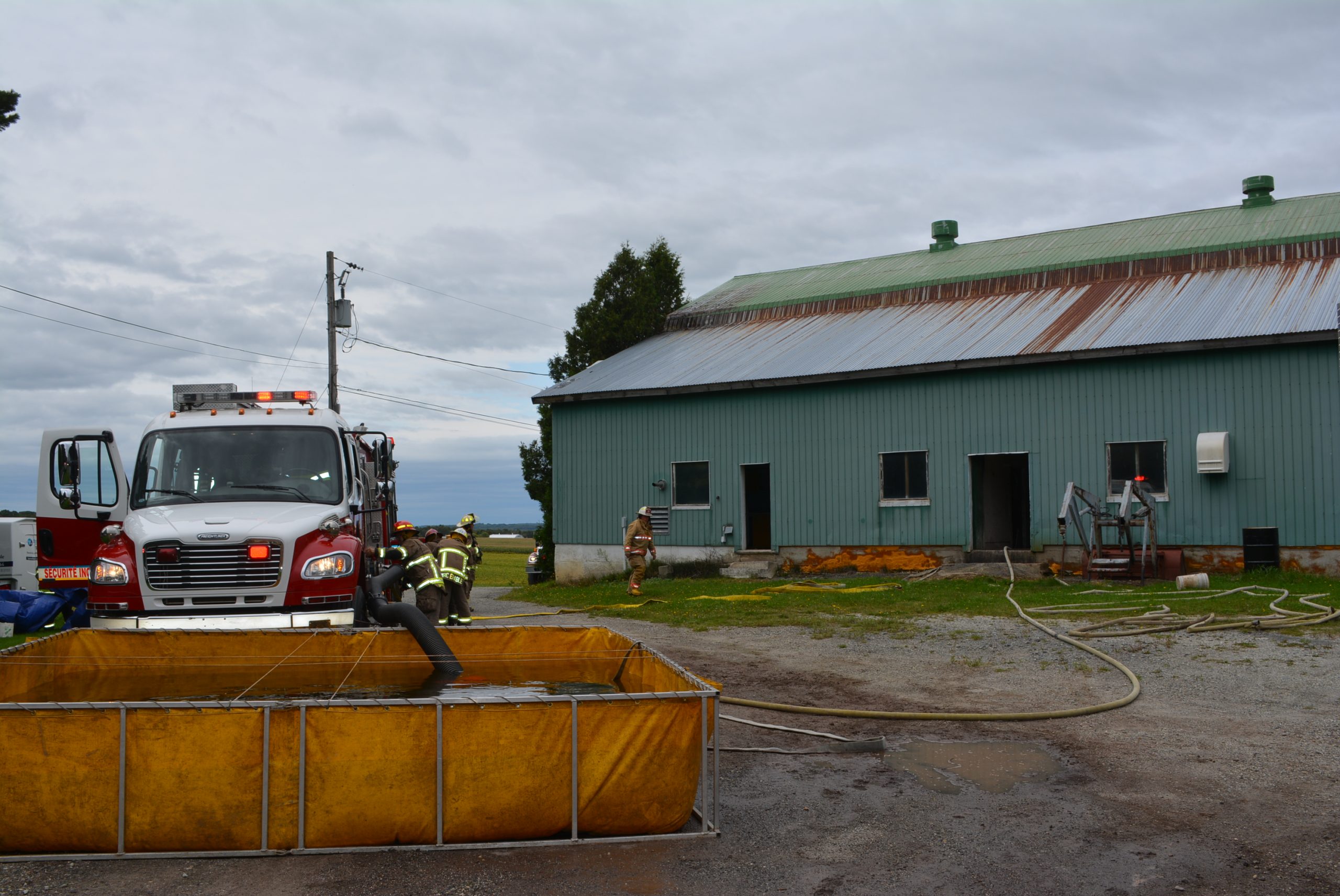 Les pompiers interviennent à SainteSophied'Halifax La Nouvelle