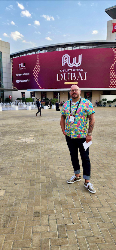François Beaudry, président de VIA Communication, entreprise experte en marketing numérique présent à Dubaï pour Affiliate World, l'événement mondial sur le marketing digital.