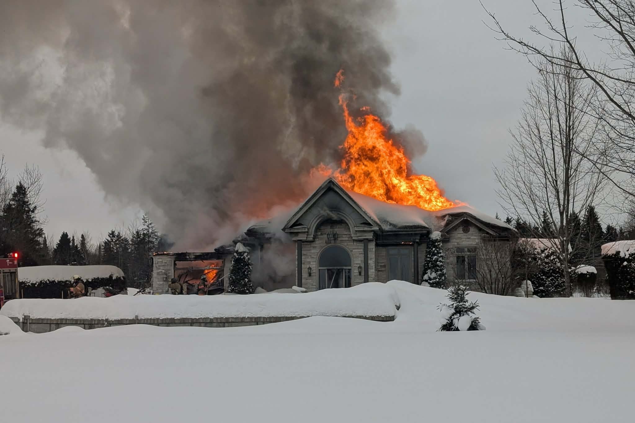 Des cendres pourraient être à lorigine de lincendie sur le chemin du Mont - Granit Est - La Nouvelle Union et LAvenir de l  Érable