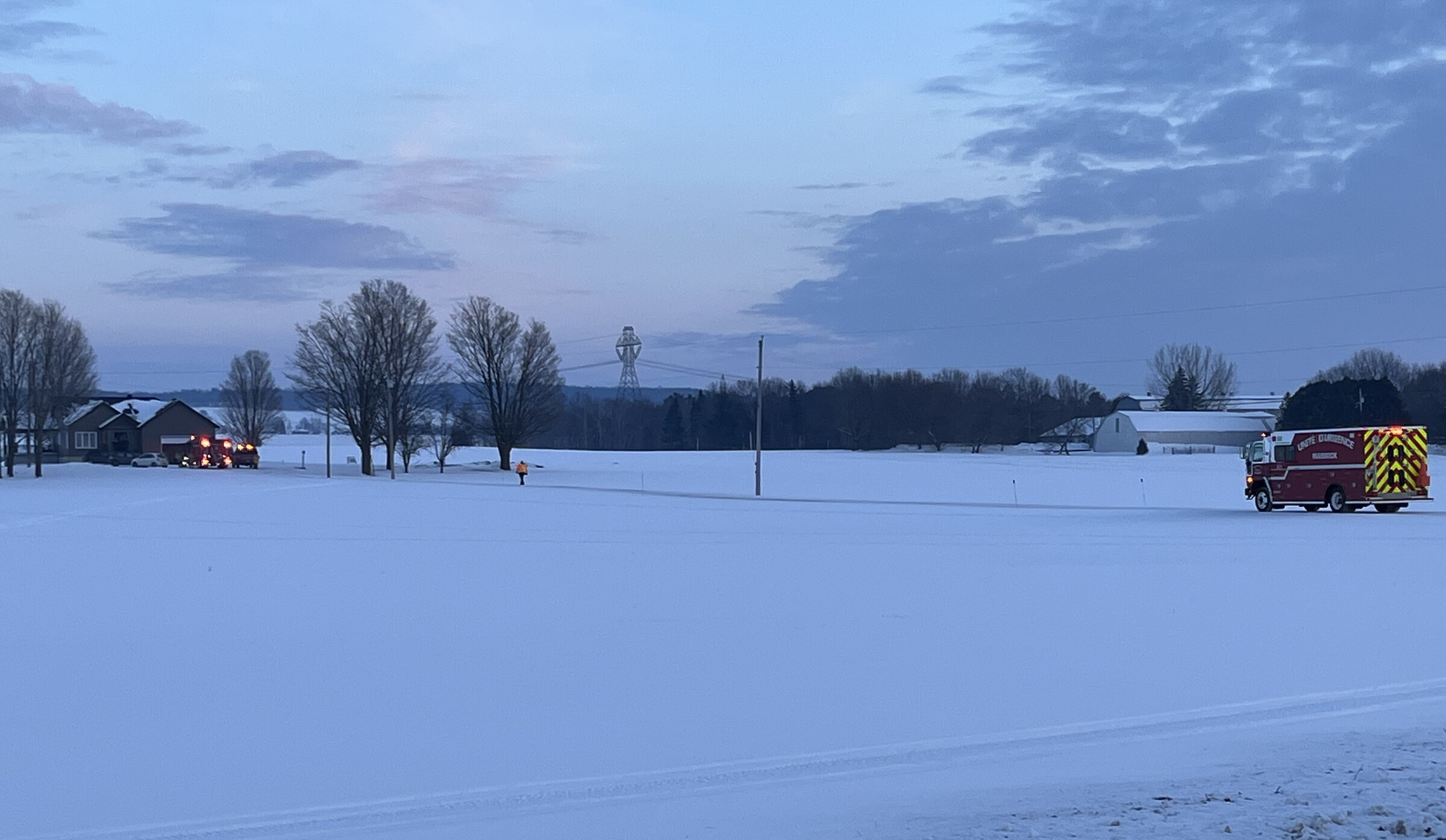 Intervention des pompiers sur la route Kirouac - La Nouvelle Union et LAvenir de l  Érable