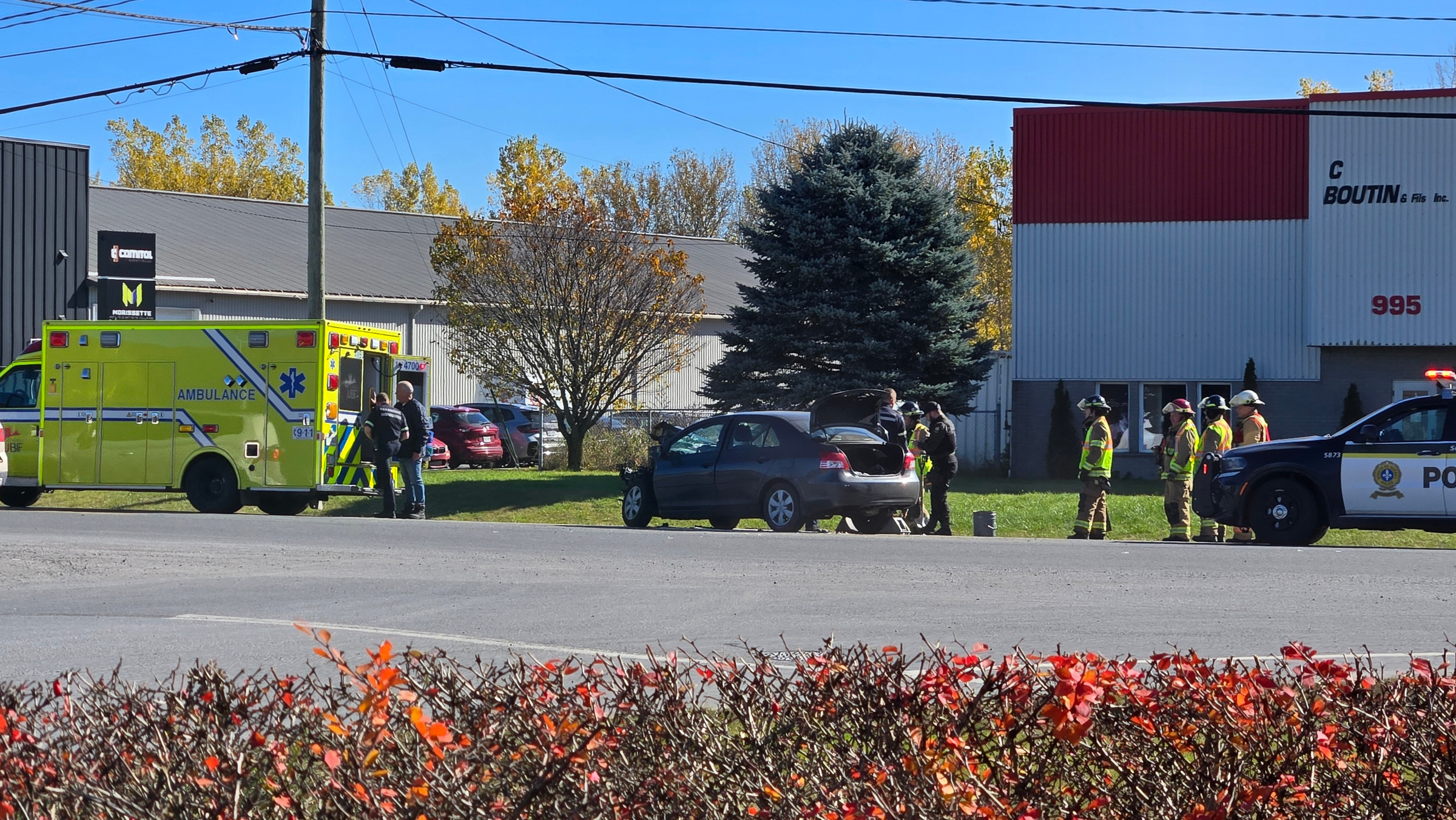 Une conductrice blessée dans une collision